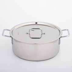 Катунь Кастрюля Общепит, 12 л, d=35 см, металлическая крышка, капсульное дно, хромированны Katun