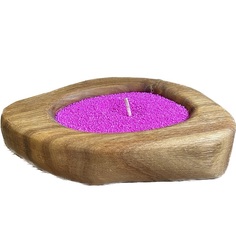 Насыпная свеча в гранулах деревянный подсвечник розовый воск Candle Magic