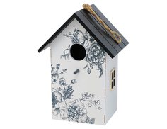 Скворечник декоративный SUMMER BOUQUETS фанерный, белый, 22 см, Boltze