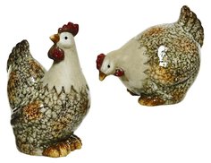 Декоративные керамические фигурки КУРОЧКИ-РЯБЫ, 13 см (2 шт.), Kaemingk