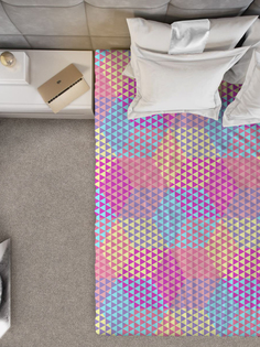 Простыня Галтекс 2-спальная 175х215 см. Нежность поплин Гексагон розовый Galtex