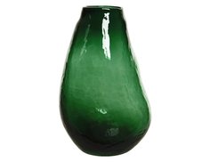 Стеклянная ваза ОРГАНИКО ВЕРДЕ, ручной работы, зеленая, 22 см, Kaemingk (Decoris)