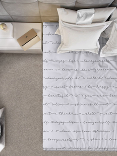 Простыня Галтекс 2-спальная 175х215 см. Нежность поплин Позитив светло-серый Galtex