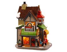 Бранч-кафе Курица и вафли, керамика, подсветка, 19х15х11 см, LEMAX