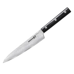 Нож кухонный поварской Samura 67 Damascus универсальный профессиональный SD67-0023M