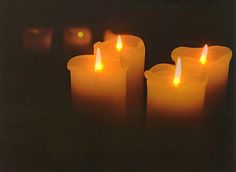 Светодиодное настенное панно ГОРЯЩИЕ СВЕЧИ с LED огнями, 30х40 см, Kaemingk