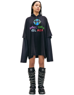 Лонгслив Make earth cool с капюшоном Vetements
