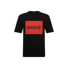 Хлопковая футболка HUGO