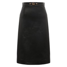 Кожаная юбка Gucci
