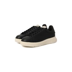Кожаные кеды Emporio Armani