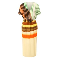 Платье из вискозы и хлопка Dries Van Noten