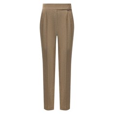 Брюки из шерсти и льна Brunello Cucinelli