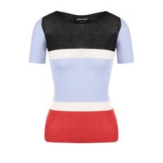 Приталенный топ из смеси кашемира и шелка Giorgio Armani