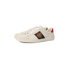 Кеды Ace с отделкой из кожи змеи Gucci