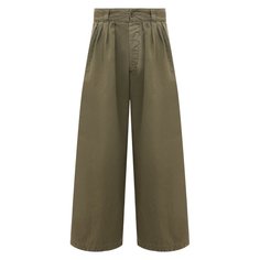 Брюки из хлопка и льна Maison Margiela