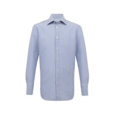 Рубашка из хлопка и льна Kiton