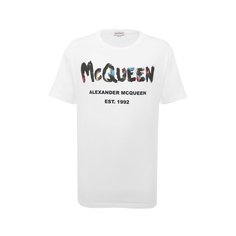 Хлопковая футболка Alexander McQueen