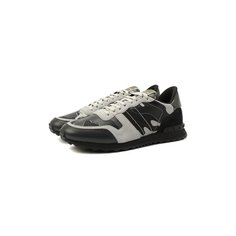 Комбинированные кроссовки Rockrunner Camouflage Valentino