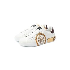 Кожаные кеды Portofino Dolce & Gabbana