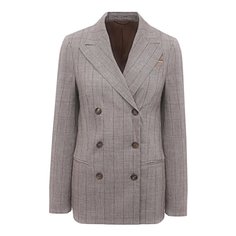 Жакет изо льна и шерсти Brunello Cucinelli