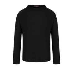 Однотонный пуловер из смеси кашемира и шелка Loro Piana