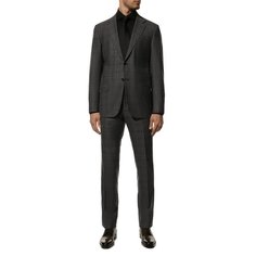 Шерстяной костюм в клетку с однобортным пиджаком Kiton