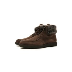Замшевые ботинки Santoni