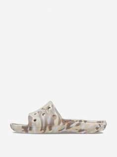 Шлепанцы женские Crocs Classic Crocs Marbled Slide, Бежевый