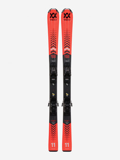 Горные лыжи детские Volkl Racetiger vMotion + Marker Kids 7.0 VMotion Jr., Красный