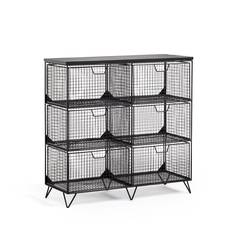 Этажерка с 6 отделениями aréglo (laredoute) черный 82x80x30 см.