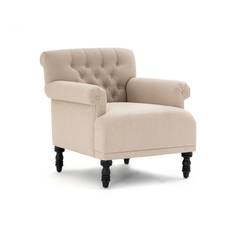 Кресло из плотного льна с обивкой napold (laredoute) бежевый 70x78x80 см.