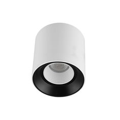 Dk3090-wb+wh светильник накладной ip 20, 10 вт, gu5.3, led, бело-черный/белый, пластик (denkirs) белый