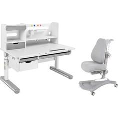 FunDesk Комплект парта Pensare grey + кресло Sorridi grey