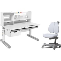 FunDesk Комплект парта Pensare grey + кресло Brassica grey