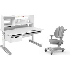 FunDesk Комплект парта Pensare grey + кресло Bellis grey
