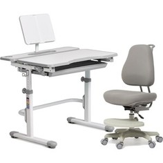 FunDesk Комплект парта Freesia grey + кресло Paeonia grey