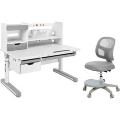 FunDesk Комплект парта Pensare grey + кресло Marte grey