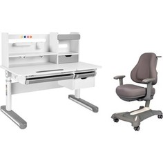 FunDesk Комплект парта Sentire grey + кресло Bravo grey (222889)