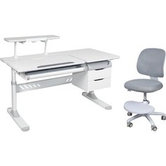 FunDesk Комплект парта Ortensia grey и кресло Marte grey