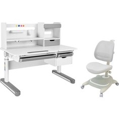 FunDesk Комплект парта Sentire grey + кресло Agosto grey