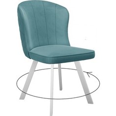 Стул поворотный Dikline 219 B15 mint ножки белые