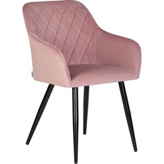 Стул обеденный Dobrin ROBERT LML-8266 черные матовые ножки, велюр V108-15 Розовый