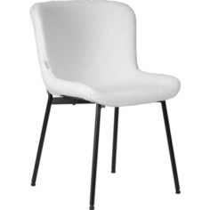 Стул обеденный Dobrin MILO LML-7404 черные ножки, белый букле (UF992-01)