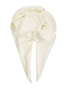 Шаль из гладкого шелка и шерсти с узором в тон Etro