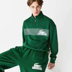 Мужская толстовка Lacoste с воротником на молнии из хлопка Loose fit