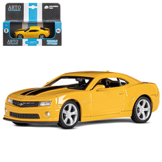 Машинка металлическая Автопанорама 1:43 Chevrolet Camaro SS желтый JB1200137