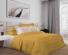 Комплект постельного белья Лимонный пудинг, страйп-сатин,, наволочки 70х70 Текс Дизайн