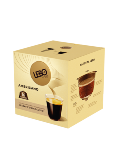 Кофе в капсулах Lebo Americano совместимы с кофемашинами Dolce Gusto, 16 шт.