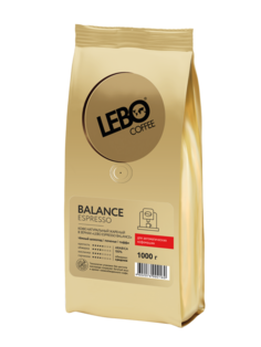 Кофе в зёрнах LEBO Balance Espresso арабика, средняя обжарка, для автомат кофемашин, 1 кг