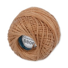 Пряжа Gamma Ирис 100% хлопок, 10х10 г, 82 м+-3 м, №0806, темно-бежевый
